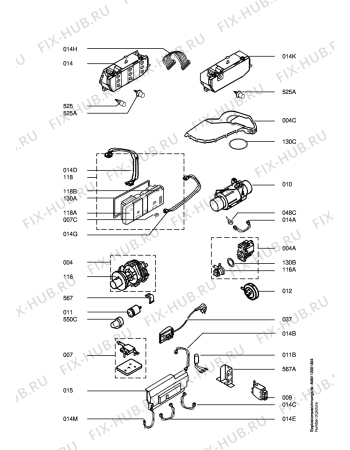 Взрыв-схема посудомоечной машины Juno JSI9662 - Схема узла Electrical equipment 268